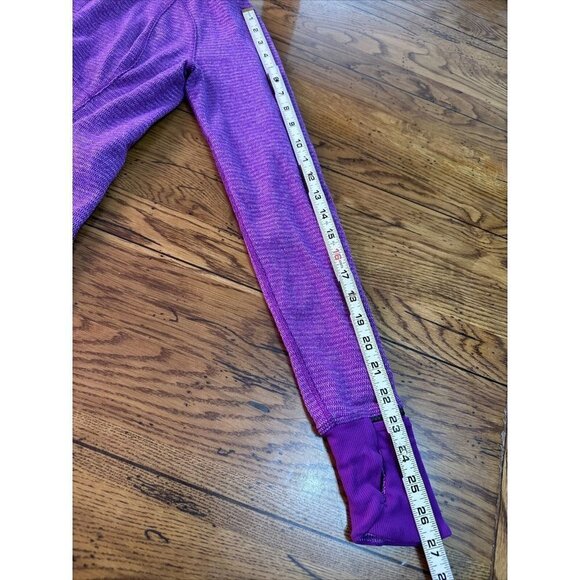 LULULEMON  RUNDERFUL HALF ZIP PULLOVER SZ 6 TENDER VIOLET MINI CHECK PIQUE Z13 - Picture 6 of 8